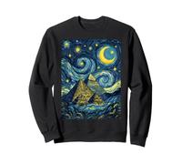 Pirámides de Giza Noche Estrellada Historia del Arte Presente Sudadera