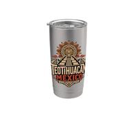 Pirámides de Teotihuacan México Vaso térmico de acero inoxidable de doble pared