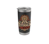 Pirámides de Teotihuacan México Vaso térmico de acero inoxidable de doble pared