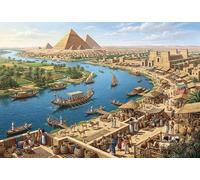Pirámides del río Nilo, Egipto Puzzle 1000 Piezas Adultos Y Niños,Rompecabezas,14 Años+,Regalo Ideal,Desafío,Deco Pared,Premium,Cartón,Anti-estrés,Relax,Reto,Educativo 38x26cm