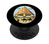 Pirámides Egipcias Aliens Mitología Egipcia Antigua OVNI PopSockets PopGrip Adhesivo