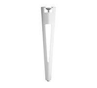Pirapatas de Mueble Mini Steel UP. Pie de Mesa Baja, rápido y fácil de Montar, se Adapta a bandejas de 4 a 30 mm de Grosor. 400 mm. 57 mm. Acero, Cloris Blanco. Cartón de 4 Patas.