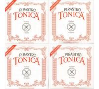 Pirastro Tonica - Juego de cuerdas para violín 1/8-1/4, calibre medio con extremo de bola E