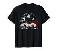 Pirat Gnomes Couple with Skull Hat Wooden Leg and Hook GNOME Camiseta