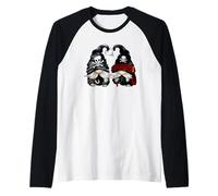Pirat Gnomes Couple with Skull Hat Wooden Leg and Hook GNOME Camiseta Manga Raglan