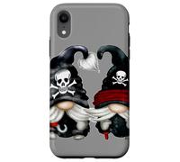 Pirat Gnomes Couple with Skull Hat Wooden Leg and Hook GNOME Carcasa para iPhone XR