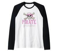 Pirata Abuela Caribe Ladrón De Mar Abuela Pirata Camiseta Manga Raglan