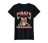 Pirata Abuela cráneo Divertido a Juego Familia Nana Mimi Mujeres Camiseta