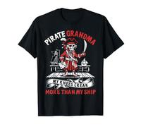 Pirata Abuela mis Rodillas crujir Que mi Barco cráneo capitán Camiseta