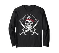 Pirata Calico Jack Sword Flag Jolly Roger Graphic Manga Larga