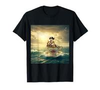 Pirata Corgi navegando una taza de té gigante a través del océano Camiseta