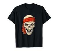 Pirata cráneo en pañuelo pirata aventura Camiseta