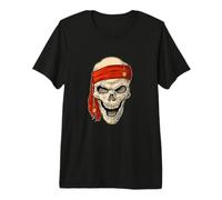 Pirata cráneo en pañuelo Pirata Aventura Camiseta Premium