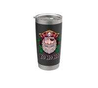 Pirata de Navidad - Yo Ho Ho Vaso térmico de acero inoxidable de doble pared