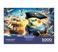 Pirata Loro Barco 1000 Piezas Paquete De Diversión de Aventura náutica Puzzle Premium, Cartón Top - para Mayores Entusiastas, Entrena La Concentración, Regalo De Inauguración O Oficina 52x38cm/1000pc