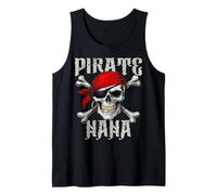 Pirata Nana Jolly Roger Bandera y Calavera Crossbones Halloween Camiseta sin Mangas