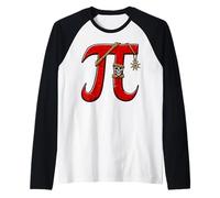 Pirata Pi Day Funny Math Lover & Teacher Pi Symbol Camiseta Manga Raglan