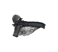 Pirata Pistola Liguero Piratas Disfraz Adulto Accesorio Negro Encaje Liguero