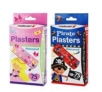 Pirata & Princess - Yeso de látex impermeable para niños y niños con tema emocionante brillante y colorido patrón 150 unidades (piro)