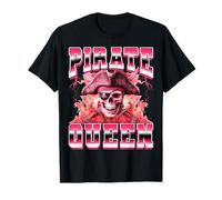 Pirata Reina Pirata Capitán Crossbones Skull 90s Bootleg Camiseta