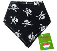 Piratas cráneos y Huesos Negra Dimples Bandana para Perro - pañuelo para Perros pequeños medianos y Grandes - Accesorios para Perro - Bufandas para Mascotas y Gatos - Regalo del dueño del Perro 30cm