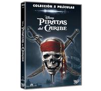Piratas del Caribe 1-5 (Pirates of the Caribbean) (DVD) Pack: La Maldicion de la Perla Negra, El Cofre del Hombre Muerto, En el fin del Mundo, En Mareas Misteriosas, La Venganza de Salazar