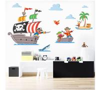 Piratas del tesoro - Vinilos infantiles para niños y niñas - T2 - Mediano
