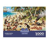 Piratas Isla Tesoro Excavación Puzzle De Madera Impermeable Puzzles De 1000 Piezas Regalos para Adultos Imposible Rompecabezas Juegos Desafiantes