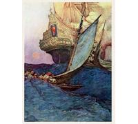 Pirate Attack on the High Seas Notebook: Vintage Pirate Ship Illustration Journal | Classic Maritime Adventure Art Notebook | 100 Page Writing Journal