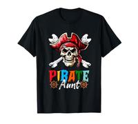 Pirate Aunt Horror Pirate Skull a Juego para Mujer, Amante de la Familia Camiseta