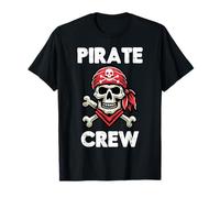 Pirate Crew Skull Crossbones Funny Matching Hombres Mujeres Niños Camiseta