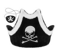 Pirate Hat - Skull Eye Patch Halloween Dress Up Headwear For Adults