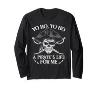 Pirate Life For Me Pirate Skull Bucaneer Freebooter Manga Larga
