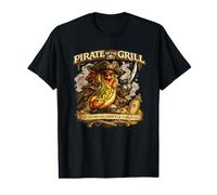Pirate of The Grill Hot Dog Maestro de la Parrilla Regalo Camiseta gráfica económica
