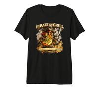 Pirate of The Grill Hot Dog Maestro de la Parrilla Regalo Camiseta Premium