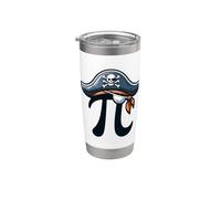 Pirate Pi Day Funny Matemáticas Profesores Estudiantes Vaso térmico de acero inoxidable de doble pared