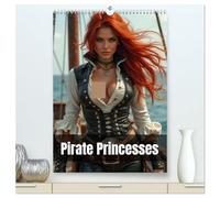 Pirate princesses (High Quality Premium Wall Calendar 2026 DIN A2 portrait),CALVENDO 12 Month Wall Calendar: Female pirates unleashed