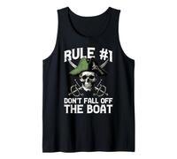Pirate Rule 1 Dont Fall Off Boat Humor Divertido Hombres Mujeres Niños Camiseta sin Mangas