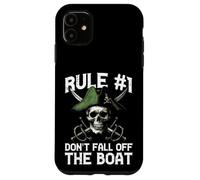 Pirate Rule 1 Dont Fall Off Boat Humor Divertido Hombres Mujeres Niños Carcasa para iPhone 11