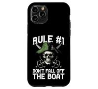 Pirate Rule 1 Dont Fall Off Boat Humor Divertido Hombres Mujeres Niños Carcasa para iPhone 11 Pro