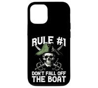 Pirate Rule 1 Dont Fall Off Boat Humor Divertido Hombres Mujeres Niños Carcasa para iPhone 12/12 Pro