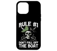 Pirate Rule 1 Dont Fall Off Boat Humor Divertido Hombres Mujeres Niños Carcasa para iPhone 12 Pro MAX