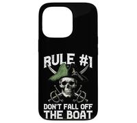 Pirate Rule 1 Dont Fall Off Boat Humor Divertido Hombres Mujeres Niños Carcasa para iPhone 13 Pro