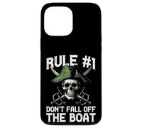 Pirate Rule 1 Dont Fall Off Boat Humor Divertido Hombres Mujeres Niños Carcasa para iPhone 13 Pro MAX