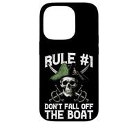 Pirate Rule 1 Dont Fall Off Boat Humor Divertido Hombres Mujeres Niños Carcasa para iPhone 14 Pro