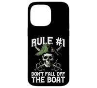 Pirate Rule 1 Dont Fall Off Boat Humor Divertido Hombres Mujeres Niños Carcasa para iPhone 14 Pro MAX