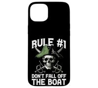 Pirate Rule 1 Dont Fall Off Boat Humor Divertido Hombres Mujeres Niños Carcasa para iPhone 15 Plus