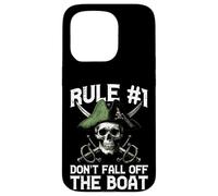 Pirate Rule 1 Dont Fall Off Boat Humor Divertido Hombres Mujeres Niños Carcasa para iPhone 15 Pro