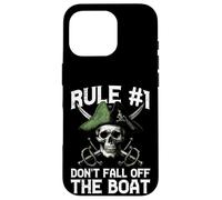 Pirate Rule 1 Dont Fall Off Boat Humor Divertido Hombres Mujeres Niños Carcasa para iPhone 16 Pro