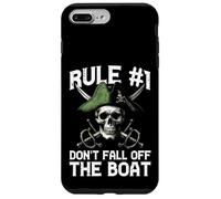 Pirate Rule 1 Dont Fall Off Boat Humor Divertido Hombres Mujeres Niños Carcasa para iPhone 7 Plus/8 Plus